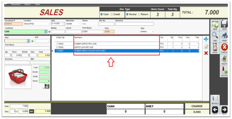 Increased Item Name Column Size via right-click